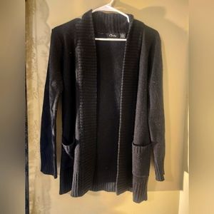 Black Size L Chesley Open faced Cardigan Sweater